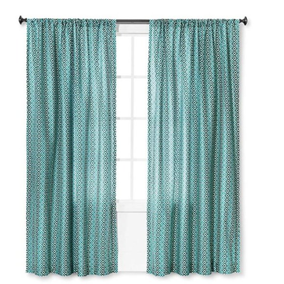 NEW Mudhut Kamala Geo Curtain Panel, 55" x 84" - Picture 1 of 3